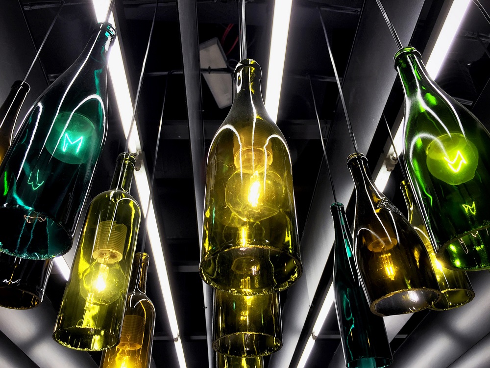 Wine bottle lights